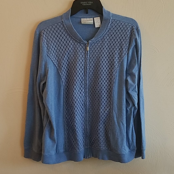 Alfred Dunner periwinkle jacket - Picture 1 of 10